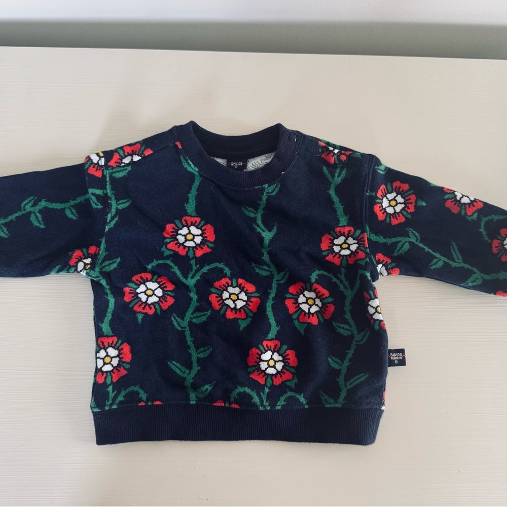 Rowing Blazers Blue and Red Floral Sweatshirt